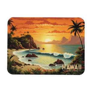  schilderij Hawaii Beach Tropical Paradise Magneet