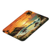  schilderij Hawaii Beach Tropical Paradise Magneet (Linkerzijde)