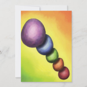 schilderij illustratie regenboog gekleurde paaseie feestdagenkaart