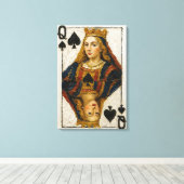 Schilderij in olieverf van de Schoppenvrouw Canvas Afdruk (Insitu (Houten vloer))