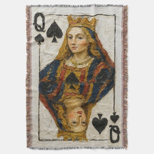 Schilderij in olieverf van de Schoppenvrouw Deken (Voorkant Verticaal)