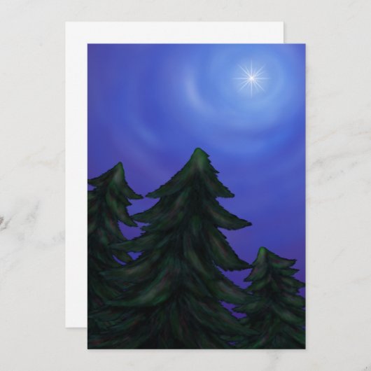 schilderij - kunst kerstster - schilderen - bos kaart (Voorkant / Achterkant)