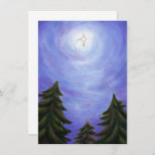 schilderij - kunst kerstster - schilderen - bos kaart (Voorkant / Achterkant)