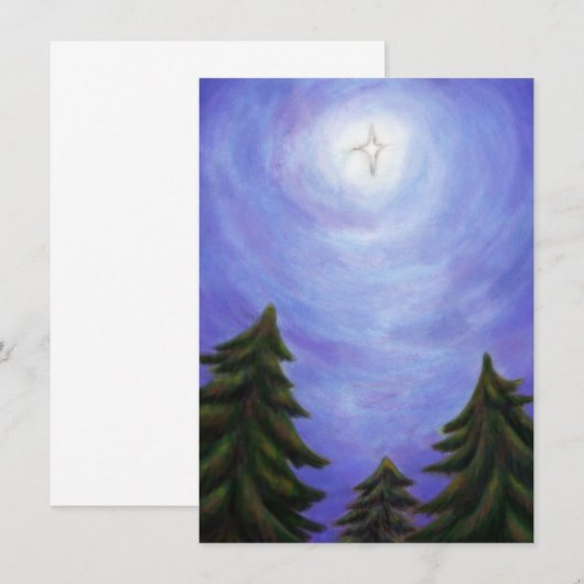schilderij - kunst kerstster - schilderen - bos kaart (Voorkant / Achterkant)