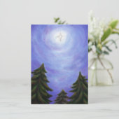 schilderij - kunst kerstster - schilderen - bos kaart (Staand voorkant)