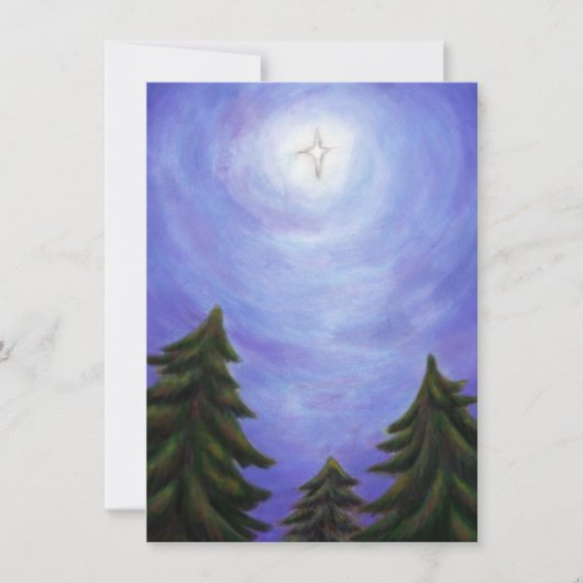 schilderij - kunst kerstster - schilderen - bos kaart (Voorkant)