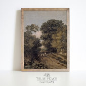 schilderij met gebogen liggend landschap poster