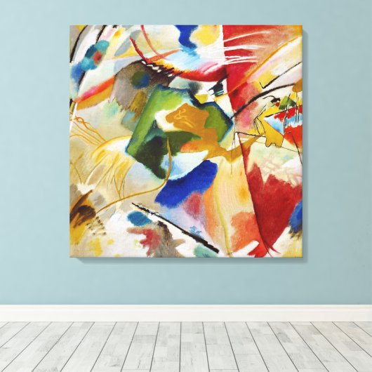 Schilderij met groen centrum van Wassily Kandinsky Canvas Afdruk (Insitu (Houten vloer))