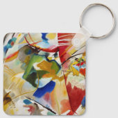 Schilderij met groen centrum van Wassily Kandinsky Sleutelhanger (Achterkant)