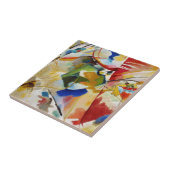 Schilderij met groen centrum van Wassily Kandinsky Tegeltje (Zijkant)
