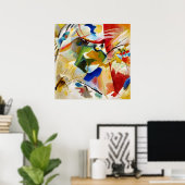 Schilderij met groen centrum, W. Kandinsky Abstrac Poster (Thuiskantoor)