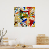 Schilderij met groen centrum, W. Kandinsky Abstrac Poster (Keuken)