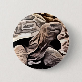 schilderij met grote bruine schildpad ronde button 5,7 cm