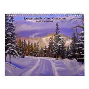 Schilderij met landschappelijk uitzicht Jaarkalend Kalender