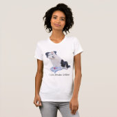 Schilderij met slogan Schattige Border Collie Pupp T-shirt (Voorkant volledig)