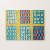 Schilderij over saladebereiding legpuzzel (Horizontaal)