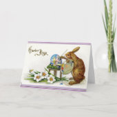  schilderij paashaas feestdagen kaart (Voorkant)