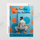 Schilderij partij DIY Home Adres Aankondiging Briefkaart (Voorkant / Achterkant)