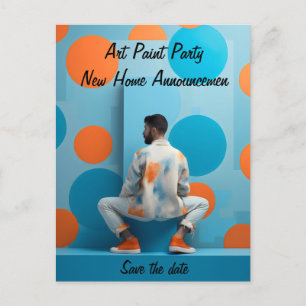 Schilderij partij DIY Home Adres Aankondiging Briefkaart