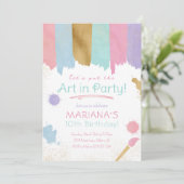 Schilderij Party Kunst Ambachten Verjaardag Uitnod Kaart (Staand voorkant)