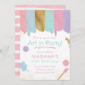 Schilderij Party Kunst Ambachten Verjaardag Uitnod Kaart (Voorkant / Achterkant)