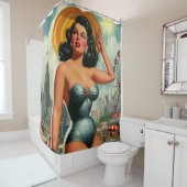  schilderij Pin Up Douchegordijn (In situ)