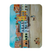 Schilderij Playa de la Malvarrosa van Alfred Fox Magneet (Verticaal)