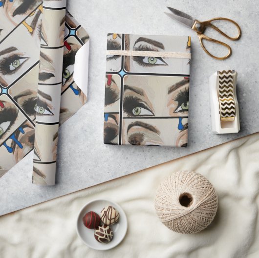 Schilderij ‘Primaire Zorgen’ op een Cadeaupapier (Crafts)