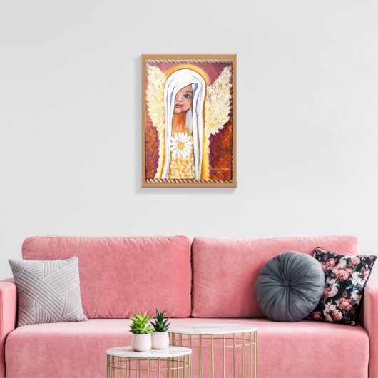 Schilderij print op doek Engel (Insitu (Woonkamer))