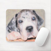 Schilderij: Puppy Dane Muismat (Met muis)