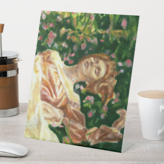 schilderij reclamebord met voetstuk