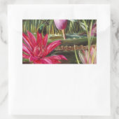 schilderij Roze Bloesems Rechthoekige Sticker (Tas)