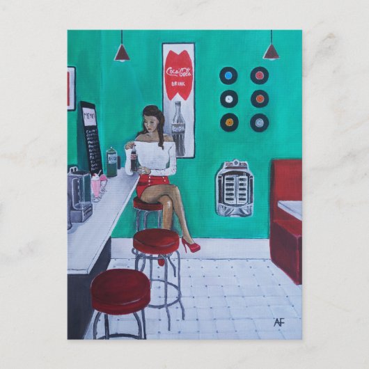 Schilderij Runaround Sue door Alfred Fox Briefkaart (Voorkant)