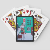 Schilderij Runaround Sue door Alfred Fox Pokerkaarten (Achterkant)