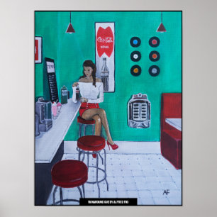 Schilderij Runaround Sue door Alfred Fox Poster