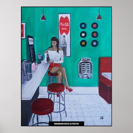 Schilderij Runaround Sue door Alfred Fox Poster (Voorkant)