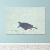 Schilderij Schildpad Canvas Print (Insitu (Houten vloer))
