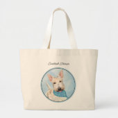 Schilderij Schotse Terriër Wheaten Original Dog Ar Grote Tote Bag (Voorkant)