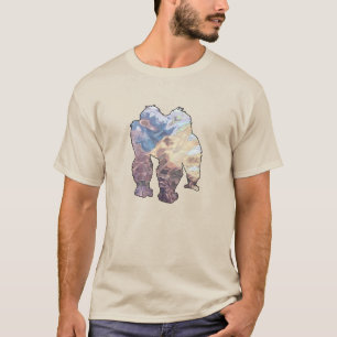 SCHILDERIJ SERIE - BLAUWE AAP VUUR LICHT T-SHIRT