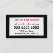 Schilderij Service Budget Waarde Kleurrijke Nieuwe Visitekaartje (Achterkant)