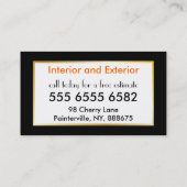 Schilderij Service Kleurrijke Budget Waarde Nieuwe Visitekaartje (Achterkant)