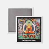Schilderij Shakyamuni Buddha, Himalaya - Nepal Magneet (Voorkant / Achterkant)