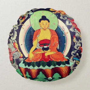 Schilderij Shakyamuni Buddha, Himalaya - Nepal Rond Kussen