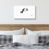 Schilderij: Shih Tzu puppy Canvas Afdruk (Insitu (Slaapkamer))