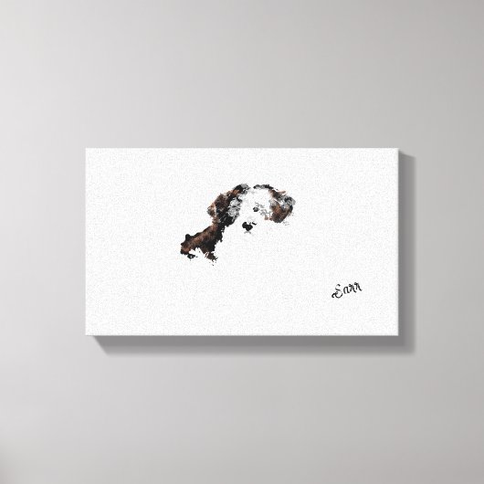 Schilderij: Shih Tzu puppy Canvas Afdruk (Voorkant)