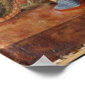 schilderij St. George en de Draak Poster (Hoek)