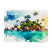Schilderij Tropische Seychellen Magneet (Horizontaal)