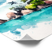 Schilderij Tropische Seychellen Poster (Hoek)