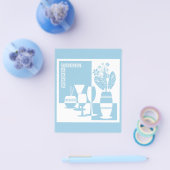 Schilderij vaas met bloemen en wijnglazen sky bl flyer (Enkel)