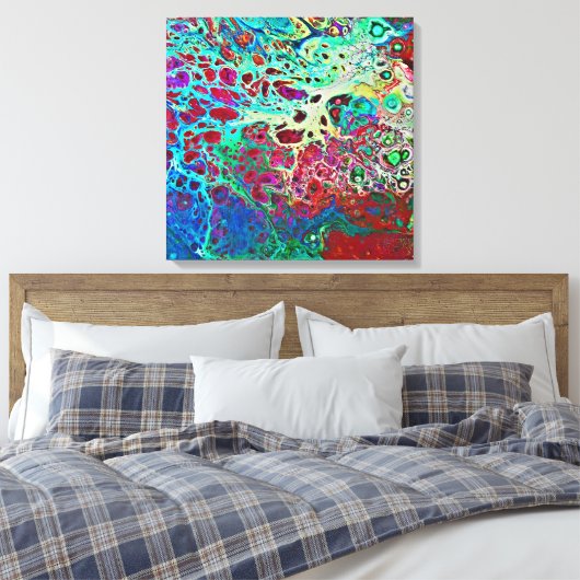 schilderij van abstract koraalrif canvas afdruk (Insitu (Slaapkamer))